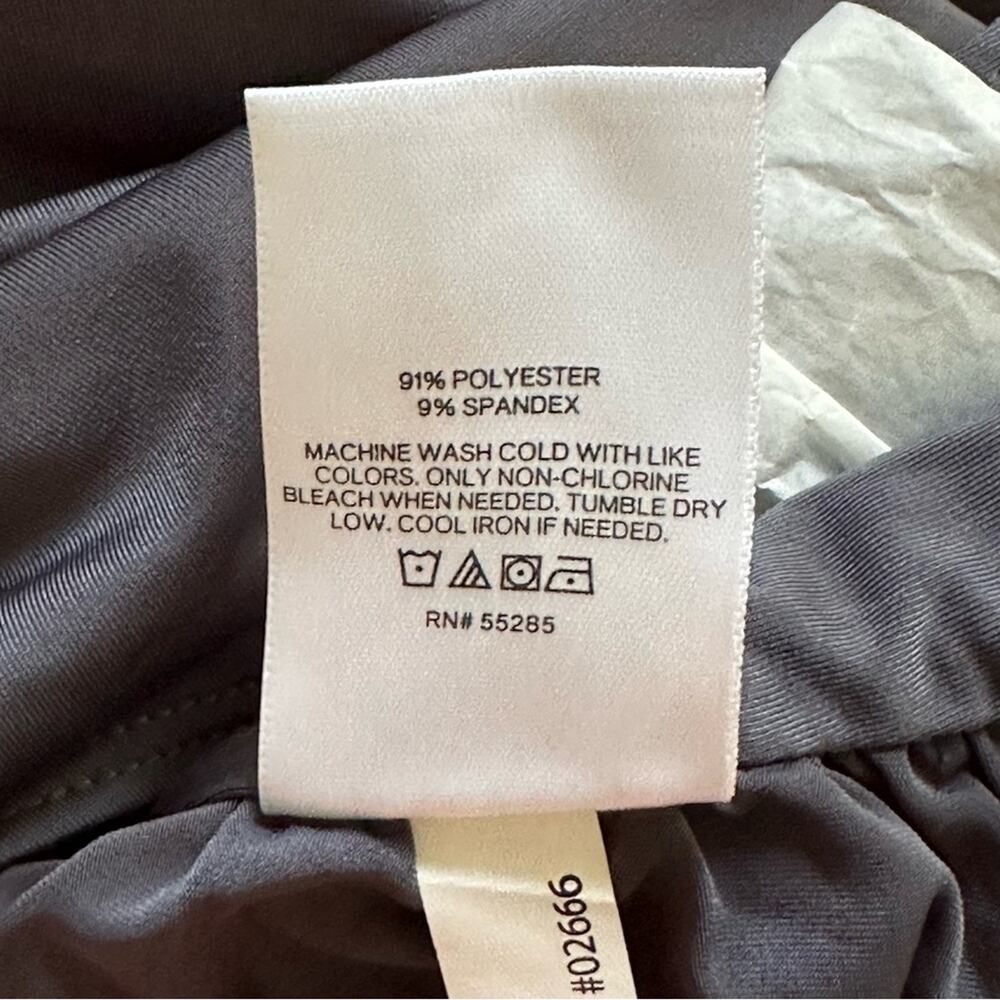 Express Bodysuit Top Sleeveless Ruched Shirred Contour Collection Gray XS NEW - Picture 11 of 13